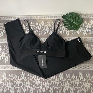 Tom Ford Black Bralette with Branded Underband set